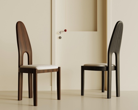 法式复古餐椅 椅子 单椅 中古风餐椅su模型