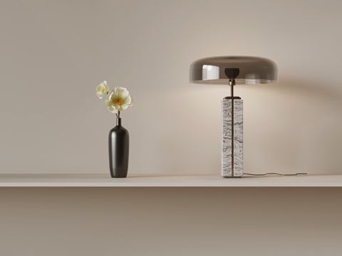 现代意式台灯3d模型