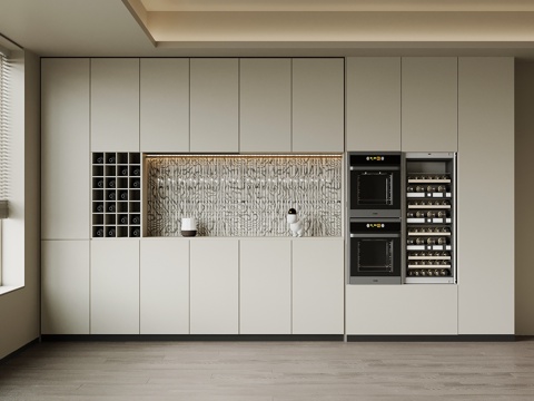  现代酒柜 餐边柜3d模型 