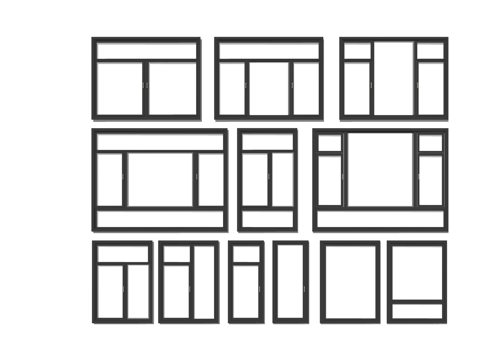 客厅 家装 门 卫生间 构件 推拉门 五金 卧室 窗su模型