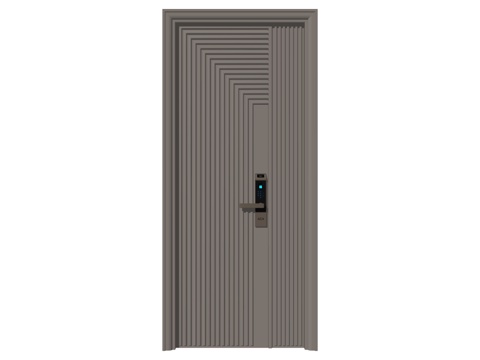 现代室内入户门su模型