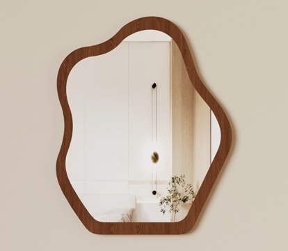 法式中古镜子 化妆镜su模型