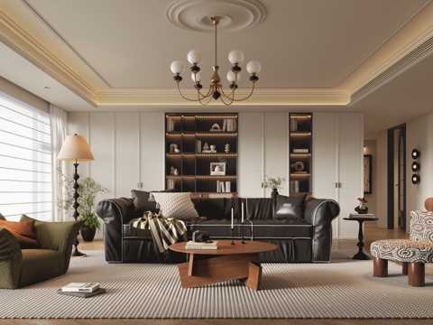  法式中古客餐厅3d模型 