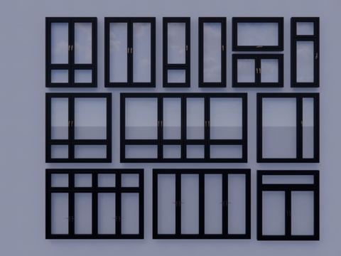 客厅 家装 门 卫生间 构件 推拉门 五金 卧室 窗su模型