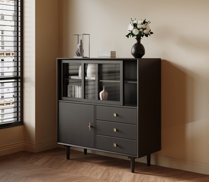 法式复古餐边柜 边柜 储物柜su模型