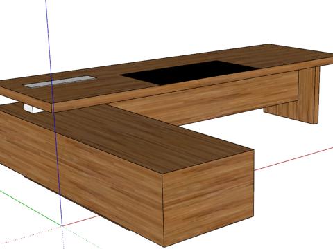 老板办公桌 班台桌 办公桌 办公家具免费su模型
