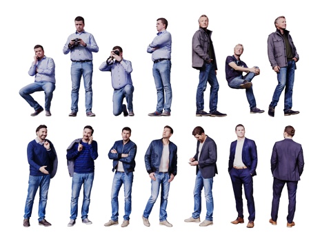  现代人物 男人 女人 商务人物 休闲人物 人物组合3d模型 