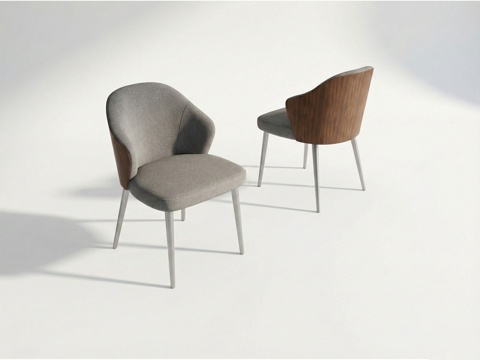 现代餐椅 椅子 意式家具su模型