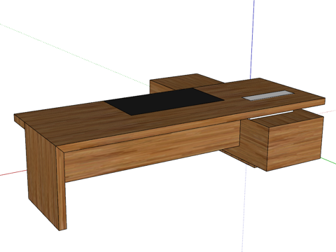 老板办公桌 班台桌 办公桌 办公家具免费su模型