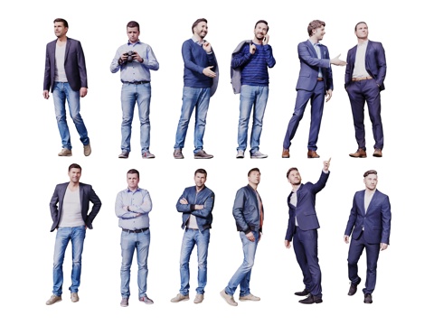 现代人物 男人 女人 商务人物 休闲人物 人物组合su模型