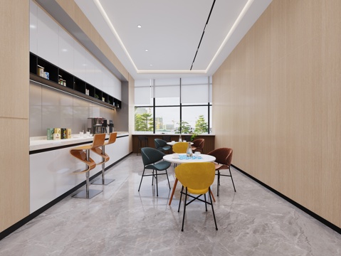  现代茶水间3d模型 