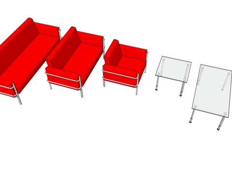 沙发 办公沙发免费su模型