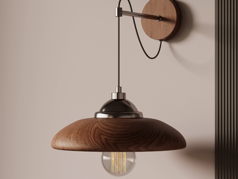  现代中古壁灯 吊灯 法式壁灯3d模型 