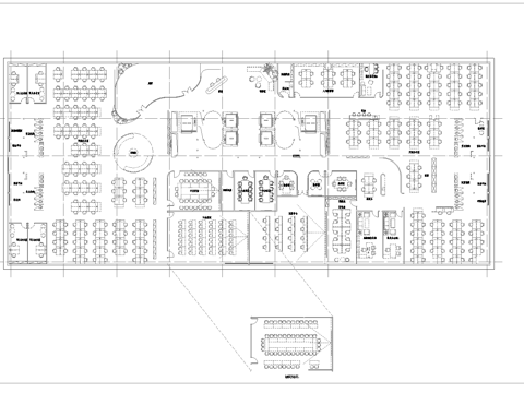 1100平办公室 最新平面施工图合集cad施工图