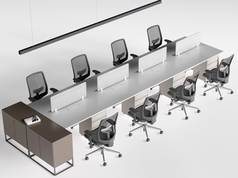 现代办公桌椅 办公家具 经理桌 老板桌su模型