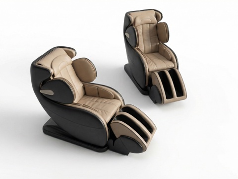 现代按摩椅 电动按摩椅 按摩椅su模型