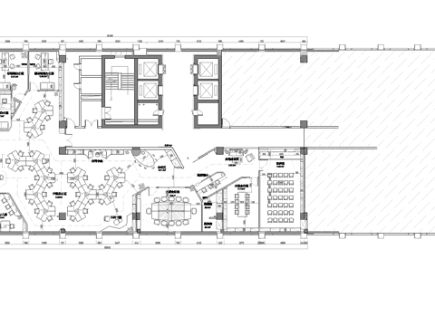 600平办公室 最新平面施工图合集cad施工图