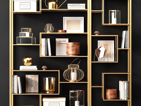  KARE DESIGN LOFT GOLD置物架3d模型 