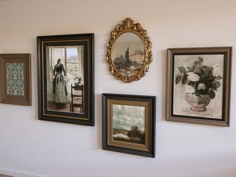 欧式挂画su模型