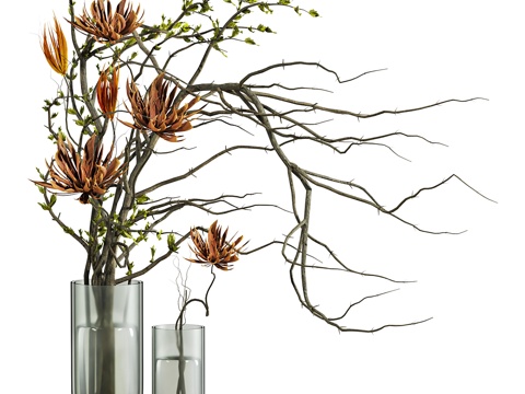  秋日植物套装2943d模型 