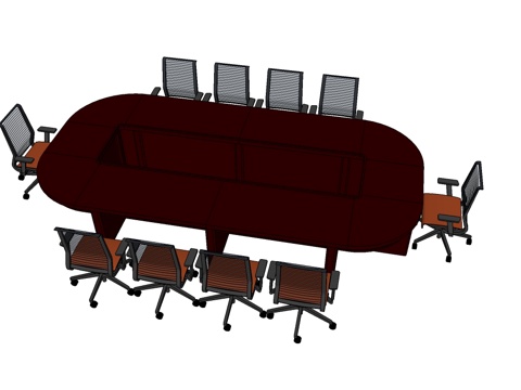 会议桌 会议椅免费su模型