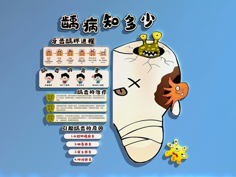 口腔诊所装饰画   口腔医院文化墙3d模型