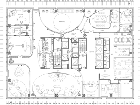 700平办公室 最新平面施工图合集cad施工图