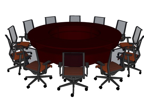 会议桌 会议椅免费su模型