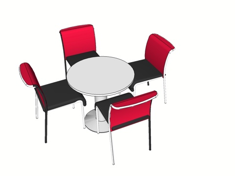 洽谈桌 洽谈椅免费su模型