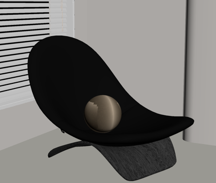 现代意式躺椅 休闲椅su模型