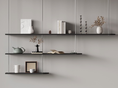 现代意式置物架su模型