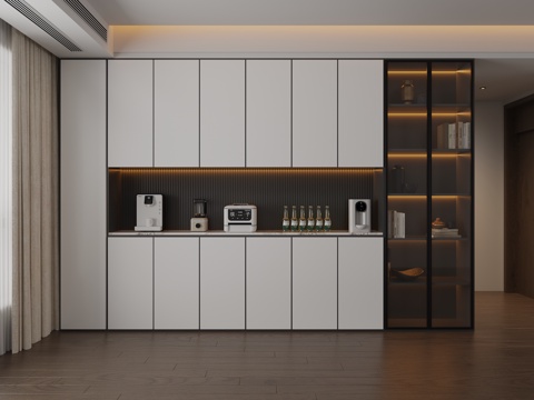  现代 酒柜 餐边柜3d模型 
