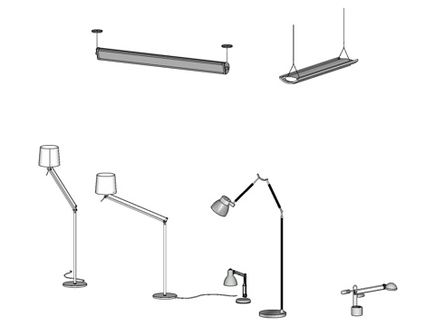 灯具 办公室灯具免费su模型