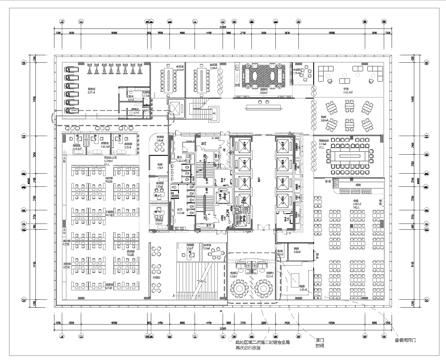 1000平办公室 最新平面施工图合集cad施工图