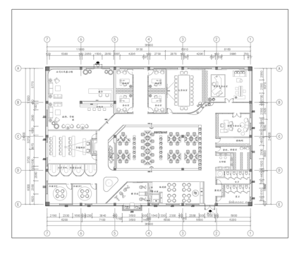 780平办公室 最新平面施工图合集cad施工图