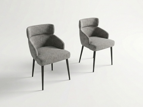 现代餐椅 餐椅su模型