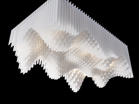 现代吊顶 圆筒吊顶 起伏吊顶 工装吊顶 商业吊顶 艺术吊顶su模型