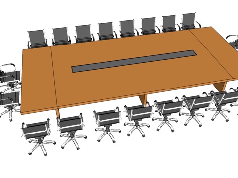 会议桌 办公家具 会议椅免费su模型