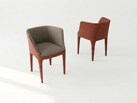 现代餐椅 椅子 意式家具su模型