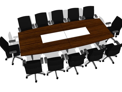 会议桌 会议椅 办公家具免费su模型