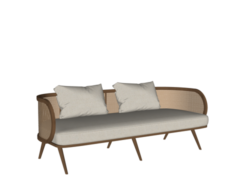 藤编家具 原木家具 椅子 奶油 茶桌 风格 咖啡厅 桌子 工su模型