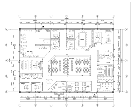 900平办公室 最新平面施工图合集cad施工图