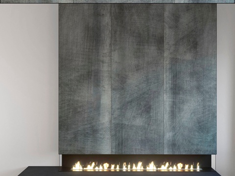  墙板 120. 壁炉3d模型 