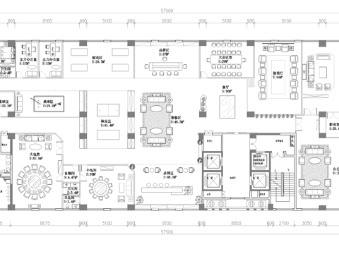 1200平办公室 最新平面施工图合集cad施工图