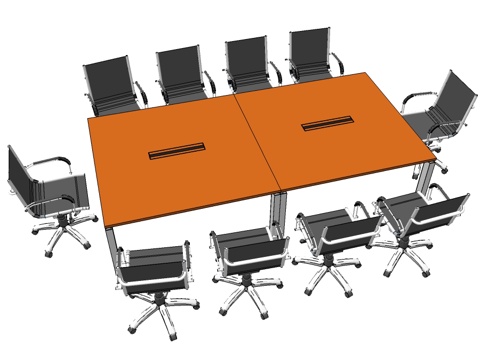 会议桌 会议椅 办公家具su模型