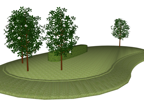 户外景观 公园 示范区 景观 地产 居住区 景观小品 美丽乡su模型