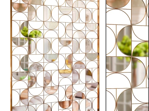  装饰隔断 54 轻奢屏风3d模型 