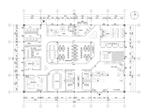 1100平办公室 最新平面施工图合集cad施工图