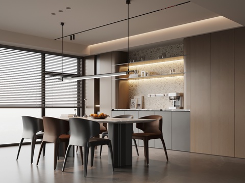  意式餐厅3d模型 