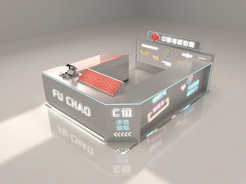  福利彩票店3d模型 
